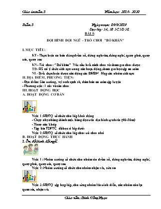 Giáo án Thể dục 5 - Tuần 3 - Giáo viên: Đinh Công Ngọc