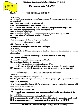 Nhật ký dạy học Lớp 4 - Tuần 2 - Giáo viên: Mai Thị Quế Phương - Trường Tiểu học Phú Thủy