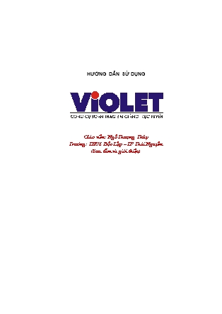 Hướng dẫn sử dụng phần mềm Violet