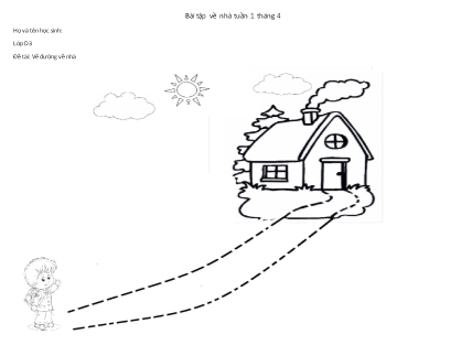 Bài tập về nhà tuần 1 tháng 4 - Đề tài: Vẽ đường về nhà
