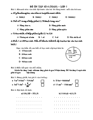 Đề ôn tập số 6 (Toán) – lớp 5