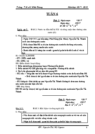 Giáo án Lịch sử, Địa lý, Kĩ thuật, Đạo đức lớp 4, 5 - Tuần 6 - GV: Nguyễn Thị Mỹ Ngoan