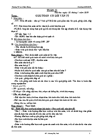 Giáo án Lớp 1 - Tuần 22 (Năm học 2018 - 2019) - GV: Dương Thị Vinh