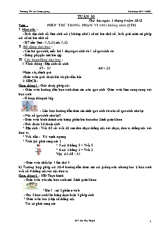 Giáo án Lớp 1 - Tuần 30 (Năm học 2017 - 2018) - GV: Đỗ Thị Thịnh