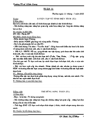 Giáo án Lớp 5 - Tuần 21 (Năm học 2017 - 2018) - GV: Đinh Thị Tố Như