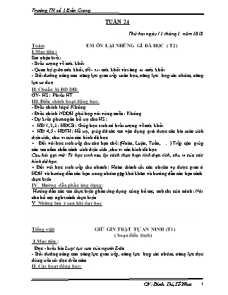 Giáo án Lớp 5 - Tuần 24 (Năm học 2017 - 2018) - GV: Đinh Thị Tố Như