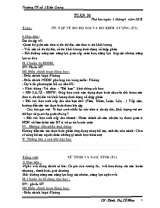 Giáo án Lớp 5 - Tuần 30 (Năm học 2017 - 2018) - GV: Đinh Thị Tố Như