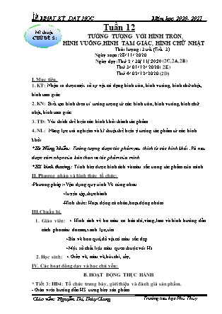 Giáo án Mĩ thuật tiểu học - Tuần 12 - Giáo viên: Nguyễn Thị Thùy Giang