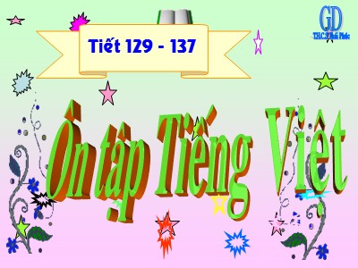 Bài giảng Ngữ văn 9 - Tiết 129: Ôn tập Tiếng Việt
