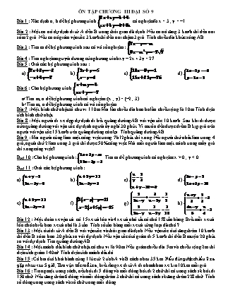 Ôn tập chương III Đại số 9