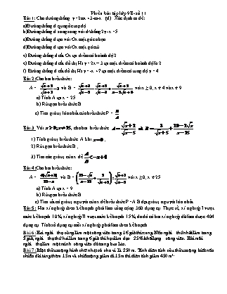 Phiếu bài tập Toán lớp 9 - Số 11, 12
