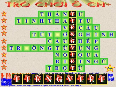 Trò chơi ô chữ: Tiếng Việt