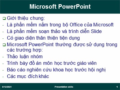 Bài giảng Microsoft PowerPoint