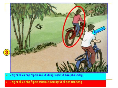 Bài giảng Tự nhiên và xã hội 3 - An toàn khi đi xe đạp (Phần 2)