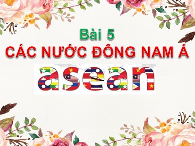 Bài giảng Lịch sử Lớp 9 - Bài 5: Các nước Đông Nam Á
