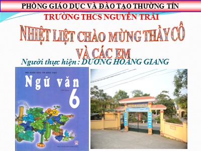 Bài giảng Ngữ văn Lớp 6 - Tiết 95: Nhân hóa - Dương Hoàng Giang