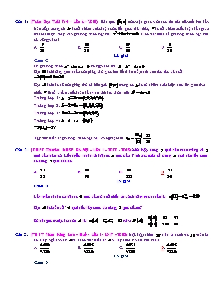 Bài tập Đại số Lớp 11 - Biến cố. Xác suất của biến cố - Mức độ 3 phần 6 (Có đáp án)