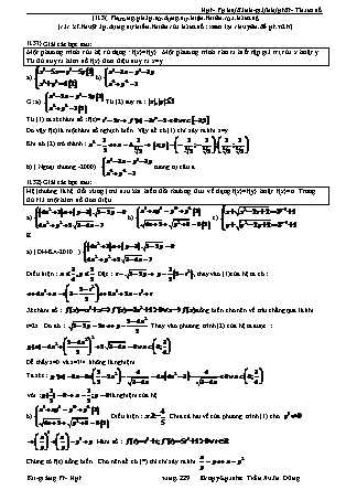 Bài tập Phương trình. Hệ phương trình Toán Lớp 10 - Phần 3: Hệ phương trình - Đề 2B