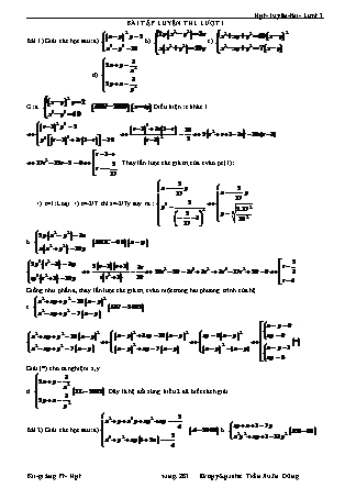 Bài tập Phương trình. Hệ phương trình Toán Lớp 10 - Phần 3: Hệ phương trình - Đề 3