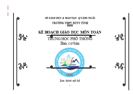 Kế hoạch giáo dục Toán Lớp 10 - Năm học 2020-2021 - Trường THPT DTNT tỉnh Quảng Ngãi