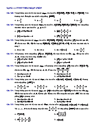 Tài liệu Hình học Lớp 12 - Chương 3 - Chuyên đề: Phương trình mặt phẳng - Bài tập dạng 13+14 (Có lời giải chi tiết)