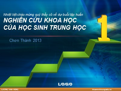 Tập huấn Nghiên cứu khoa học của học sinh trung học