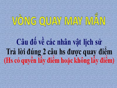 Thiết kế mẫu trò chơi trên PowerPoint: Vòng quay may mắn