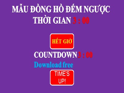 Thiết kế trò chơi trên PowerPoint: Đồng hồ đếm ngược