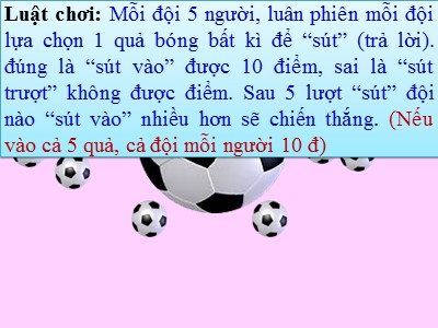 Thiết kế trò chơi trên PowerPoint: Thi sút luân lưu