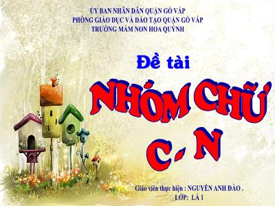 Bài giảng Hoạt động làm quen chữ cái Mầm non Lớp Lá - Đề tài: Nhóm chữ C-N - Nguyễn Anh Đào