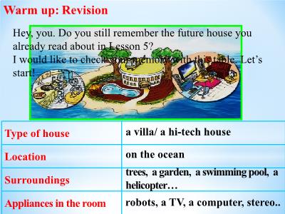 Bài giảng Tiếng Anh Lớp 6 - Unit 10: Our houses in the future - Lesson 6: Skills 2