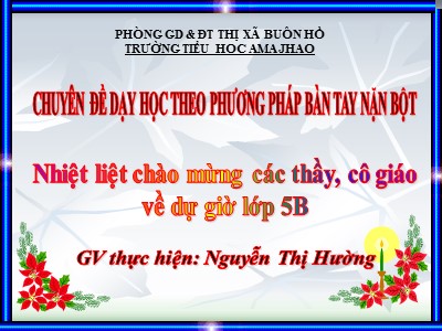 Bài giảng Khoa học 5 - Bài 37: Dung dịch - Nguyễn Thị Hường