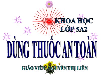 Bài giảng Khoa học 5 - Bài: Dùng thuốc an toàn - Nguyễn Thị Liên