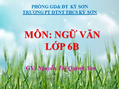 Bài giảng Ngữ văn 6 - Tiết 119: Câu trần thuật đơn - Nguyễn Thị Quỳnh Sen