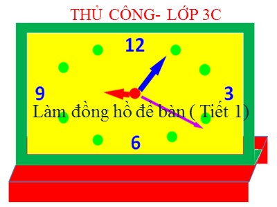 Bài giảng Thủ công 3 - Bài: Làm đồng hồ để bàn (Tiết 1)