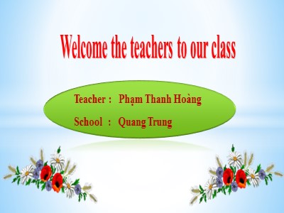 Bài giảng Tiếng Anh 5 - Unit 10: When will Sports Day be? - Lesson 3: Parts 4, 5, 6, 7