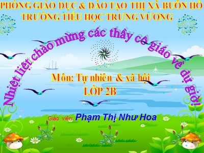 Bài giảng Tự nhiên & xã hội 2 - Bài: Loài vật sống ở đâu? - Phạm Thị Như Hoa