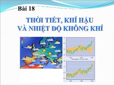 Bài giảng Địa lí Khối 6 - Bài 18: Thời tiết, khí hậu và nhiệt độ không khí