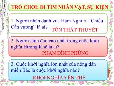 Bài giảng Lịch sử Lớp 8 - Tiết 46, Bài 28: Trào lưu cải cách duy tân ở Việt Nam nữa cuối thế kỉ xix