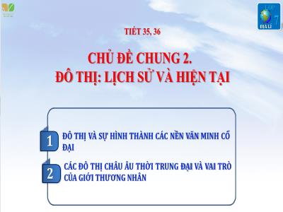 Bài giảng Lịch sử Lớp 9 (Kết nối tri thức) - Tiết 35+36: Chủ đề chung 2. Đô thị Lịch sử và hiện tại