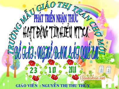 Bài giảng Mầm non Lớp Chồi - Đề tài: Nghề đan lát quê em - Nguyễn Thị Thu Thủy