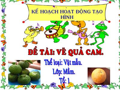 Bài giảng Mầm non Lớp Mầm - Đề tài: Vẽ quả cam