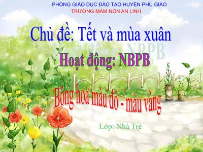 Bài giảng Mầm non Lớp Nhà Trẻ - Chủ đề: Tết và mùa xuân. Nhận biết: Bông hoa màu đỏ-màu vàng - Trường Mầm Non An Linh