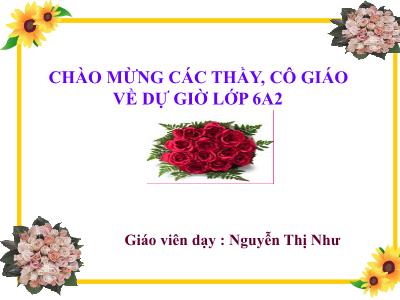 Bài giảng Ngữ Văn Lớp 6 - Tiết 92: Thực hành Tiếng Việt. Nghĩa của từ - Nguyễn Thị Như