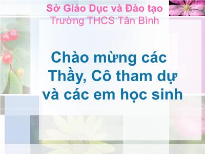 Bài giảng Sinh học Lớp 6 - Bài 13: Cấu tạo ngoài của thân - Trường THCS Tân Bình