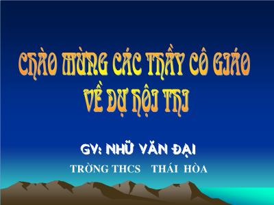 Bài giảng Sinh học Lớp 6 - Tiết 25, Bài 22: Ảnh hưởng của các điều kiện bên ngoài đến quang hợp, ý nghĩa của quang hợp - Nhữ Văn Đại