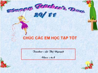 Bài giảng Tiếng Anh Lớp 6 - Period 34, Unit 6: Places. B: In the city (B1-3) - Lê Thị Nguyệt