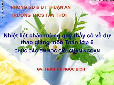 Bài giảng Toán Lớp 6 - Bài 8: Quy tắc dấu ngoặc - Trần Thị Ngọc Bích