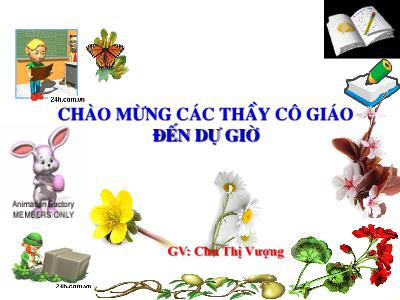 Bài giảng Toán Lớp 8 - Bài 7: Phân tích đa thức thành nhân tử bằng phương pháp hằng đẳng thức - Chu Thị Vượng