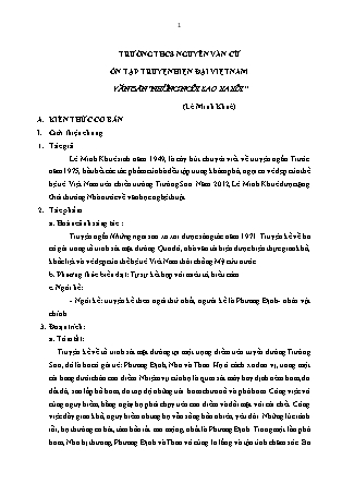 Chuyên đề Ngữ Văn Lớp 9 - Ôn tập: Truyện hiện đại Việt Nam. Văn bản Những ngôi sao xa xôi
